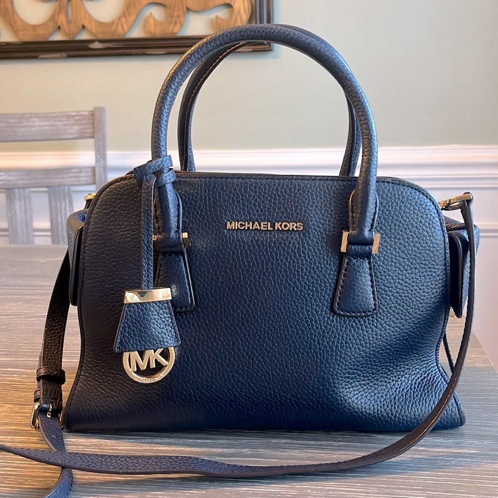 Michael Kors Medium Satchel- Navy